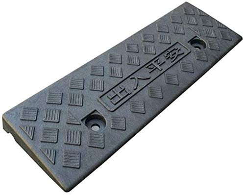 Rollerrampen, leicht, tragbar, Rollstuhlrampen, rutschfest, langlebig, Fahrradrampen, Haushaltstreppe, Stufendreieck, Höhe: 3 cm/5 cm (Farbe: Gelb, Größe: 47,5 x 15 x 3 cm) (schwarz, 48 x 17 x 5 cm)