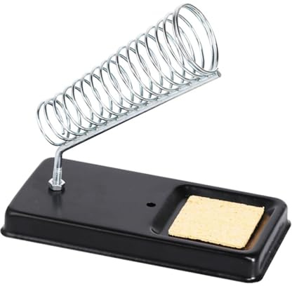 Soldering Iron Holder Stand Solder Iron Base, Solder Iron Spiral Holder Stand and Sponge, Universal Bench Stand Soldering Iron Holder, Hobbyists and Professionals for All Desktop Soldering Tools