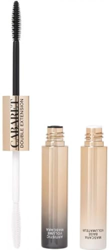 Vivienne Sabo - Cabaret Double Extension Mascara – 2-in-1 Primer & Mascara, für Verlängerung, Volumen & Definition, pflegender weißer Primer und schwarze Mascara für dramatische Wimpern