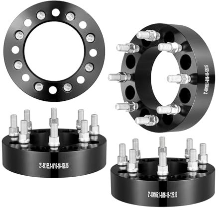 VEVOR Spurverbreiterungen, 2 Zoll 8 x 6,5 Zoll Radadapter, 8 Bolzen, geschmiedete Distanzstücke, 126 mm Bohrung, nabenzentrische Distanzstücke