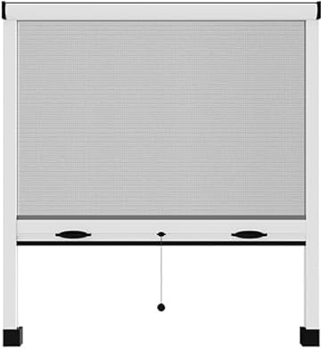 Mosquiteras Enrollables Sin Taladrar | Color Blanco | 61 x 72 cm (Ancho x Alto) | Cortinadecor
