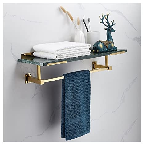 Support de douche pour salle de bain, porte-serviettes à 2 couches, panier de rangement pour douche, étagère murale de salle de bain, accessoires de salle de bain en laiton, cintres pour barre à serv