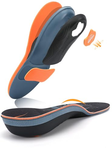 PCSsole Semelles Chaussures Confort pour Hommes et Femmes, Gel Semelle Orthopédiques Fasciite Plantaire, Épine Calcanéenne, Pied Plat, Soutien Voute Plantaire, Coussinet, Travail Debout, Amortissante