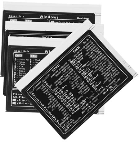AUTSUPPL 4 Sheets Laptop Stickers Self-Adhesive Vinyl Keyboard Decals Computer Accessory Removable Laminated Non-Residue for and Users
