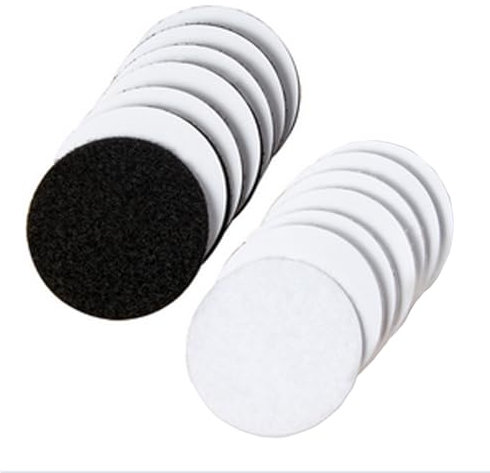 Liiqin Lot de 14 bandes Velcro auto-adhésives extra solides - 50 mm × 50 mm - Fermeture Velcro double face - Au lieu de percer - Pour murs, sol, porte, plastiques