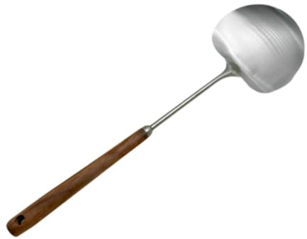 Folpus Zuppa zoppa a mestolo in Acciaio in Acciaio in Acciaio Elementi Essenziali, Manico in Legno Resistente al Calore Equipment di Cottura, Piccolo