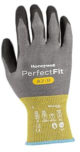 Honeywell New Perfect Fit 3.0 Cut Resistant Gloves NPF22 with Grey Liner with Black Coating, Antistatic, Touchscreen Capable, Washable, Food Certified, Size 7S, NPF22-0118N-7 (BAG with 10 Pairs)
