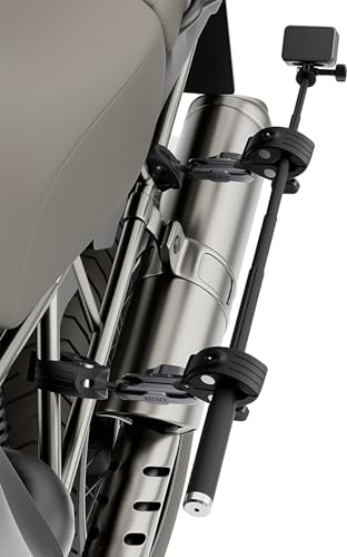 Motorcycle Bundle Kit for Insta360 X5 X4 DJI Osmo 360 with 40-Inch Extension Rod, Pole Clamp/Selfie Stick Mount for Insta 360 Bike Bicycle Handlebar Seat Rail Pipe Flashlight Holder Accessories