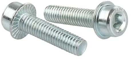 Sechskantkopf aus verzinktem Stahl mit gezahnten Flanschschrauben M4 M5 M6 M8 M10 (50,M4 x 12mm)