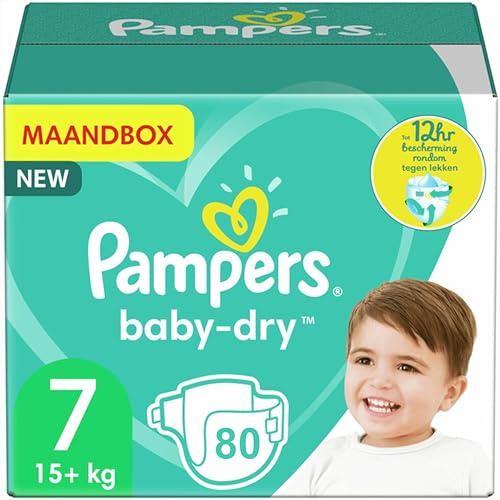 Pampers Baby-Dry - Taglia 7 (15 kg+) - 80 pannolini