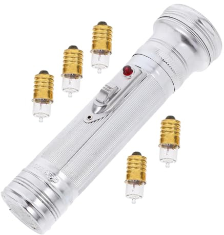 Operitacx Lampe de Poche Rétro Fer Vintage Portable Design Compact et avec Luminosité Réglable Lampe de Poche de Style Ancien pour Décoration et Usage Extérieur
