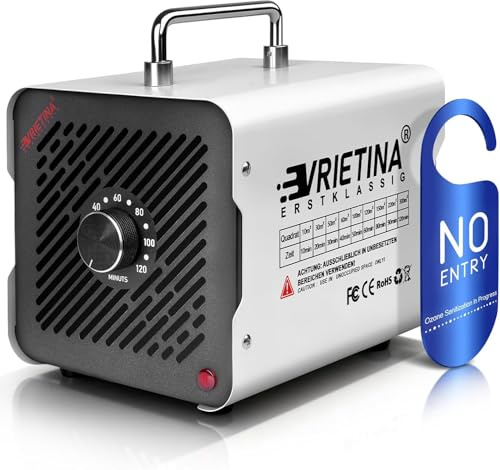 Ozongenerator O3 100000mg/h 120min Timer 35dB Ozongerät zum 300㎡,Auto Rauch | 3 m³/min, 80–150W, f. Wohnung Hotel Küchen Haustiergerüche, Industrieller Ozonisator O3 Ozon Luftreiniger Geruchsbeseitiger
