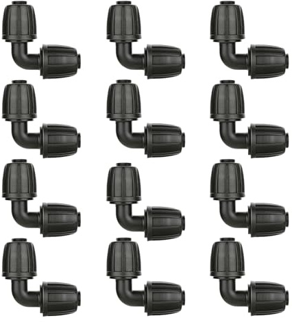 Sistema Micro-Drip-System 13mm Connettore a L, connettore gomito per il cambio di direzione del tubo dell'editore, irrigazione precisa per piante