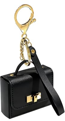 LAOYEFACAI Mini Geldbörse Schlüsselanhänger aus PU Leder Kleine Tasche Deko für Schlüsselbund Handy Geldbeutel Geschenk für Freundin Damen