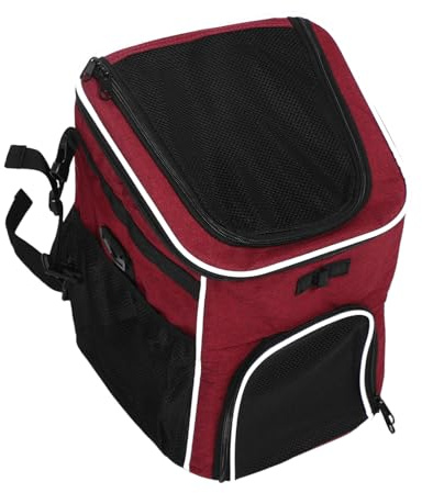 Abaodam Hundefahrradtasche aus Reißfestem Material Tragetasche für Kleine Hunde mit Atmungsaktivem Netzgewebe zum Radfahren und Wandern Haustier-reiserucksack für Outdoor-aktivitäten