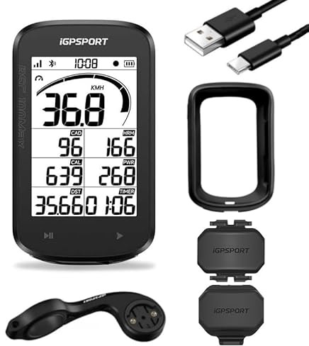 iGPSPORT BSC100MAX GPS Bike Computer, Wireless 3'' Screen Auto Start/Stop Custom Data 40H Waterproof Bicycle Computer