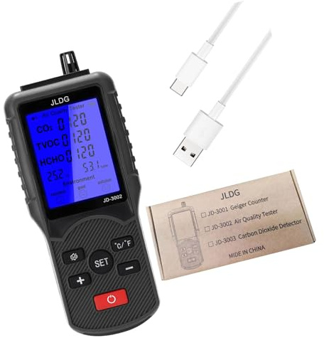Air Monitors CO2 Meter Carbon Dioxide Detectors CO2 TVOC HCHO Temperature Humidity Measuring Device Air Monitor Indoor