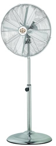 TZH Corporation 18 High Power Metal Stand Fan, Adjustable Height, 3 Speed Settings, Oscillation, for Home, Office and Commercial Spaces, Black, Copper or Chrome (Copper)
