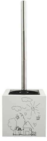 MSV ESCOBILLERO MDF INOX, Acero Inoxidable, Multicolor, 37x11x11 cm