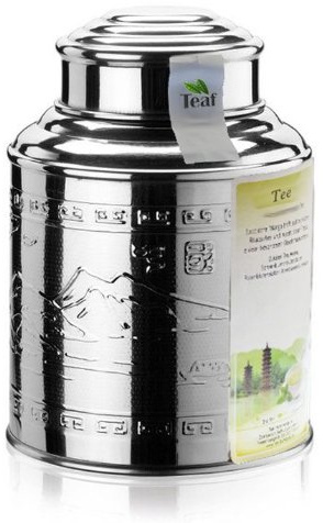 ENGLISH EARL GREY BLUE FLOWER - schwarzer Tee - im Tea Caddy (Teedose) - Ø98 mm, Höhe 135mm (100g)