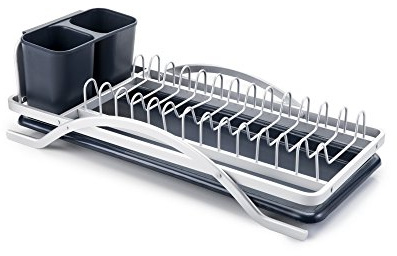 IBILI 720700 Abtropfgitter für Teller und Besteck, Kunststoff + Aluminium, Silber, 16 x 5 x 7 cm