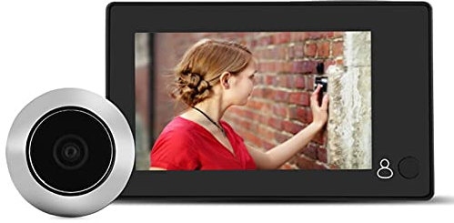 Door Viewer, 4.3 HD 1MP LCD Smart Digital Door Peephole Viewer with 110° Wide Angle, Powered by Battery or Power Bank, Security Camera Monitor for Home.