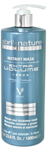 abril et nature - Professionelle Friseurmaske Volumeneffekt - Für feines Haar - Verdickt die Haarfaser - Regeneriert und verjüngt - Feuchtigkeitsspendende Haarmaske - 1000 ml