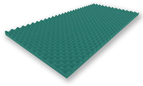 Dibapur Noppen Color Schaumstoff (Grün/Türkis ca.100x200x2cm) Akustikschaumstoff Schall Schutz Dämmung