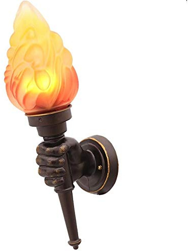 Créatrice Rétro Porte-flambeau Applique Murale B & B Torche Applique Bar Restaurant Café Escalier Allée Divertissement Salon Chambre Balcon LED Applique Murale (Color : Noir)