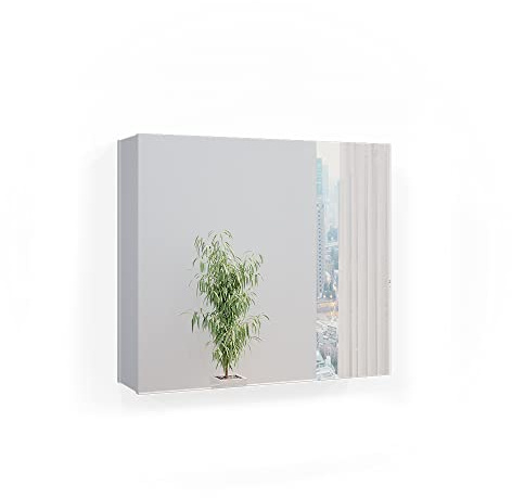 Vicco Badspiegelschrank Weiß Kate 67x59x18 cm - Badezimmerschrank mit Spiegel, Viel Stauraum von Oben bis unten – ideal für Handtücher & Pflegeprodukte