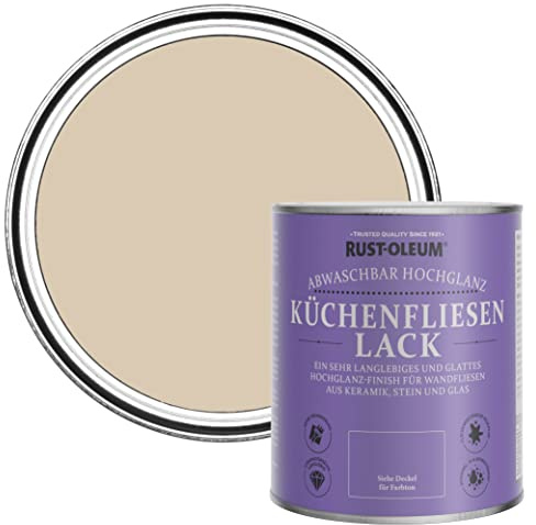 Rust-Oleum Beige Water-Resistant Kitchen Tile Paint in Gloss Finish - Warm Clay 750ml
