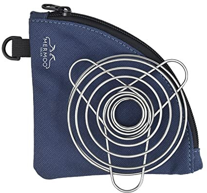MERMOO YILAN Dripper de café, para 1 ~ 2 tazas, cafetera plegable de acero inoxidable, viene con bolsa de almacenamiento para camping, viajes, mochileros
