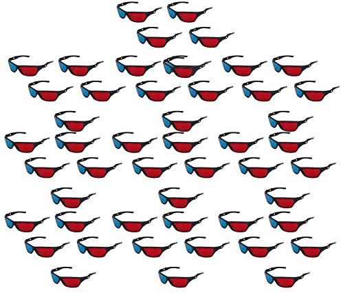 FUNYEE 50X Red and Blue Anaglyph Dimensional 3D VISION Glasses for TV Game DVD