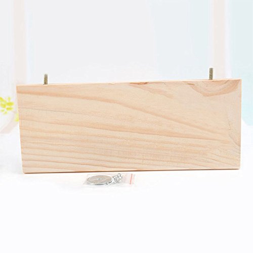 Lwuey Plattform aus Holz für Hamster, Vögel, Nager Käfig Zubehör 28x13cm | Natürliches Holz Spielzeug Etage für Kleintiere, Chinchillas Vogelsitz Stange Zum Schleifen Krallen Kletter Pedal Eckregal