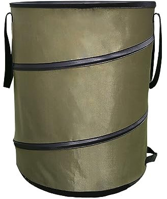 113L Sacchi da Giardinaggio, Pieghevole Sacco per Rifiuti da Giardino, Sacchi per Foglie Autoportanti con Coperchio, Raccogli Erba Tagliata, Foglie, Ideale per Rifiuti da Giardino