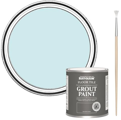 Rust-Oleum Ultra-Durable Blue Floor Tile Grout Paint -Duck Egg 250ml