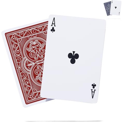 Pantheon Playing Cards Mazzo di Carte Peso ideale per Giocare all'aperto | Carte da gioco Impermeabili e Resistenti al vento | Carte da Poker Protette in Plastica Spessa (rosso)