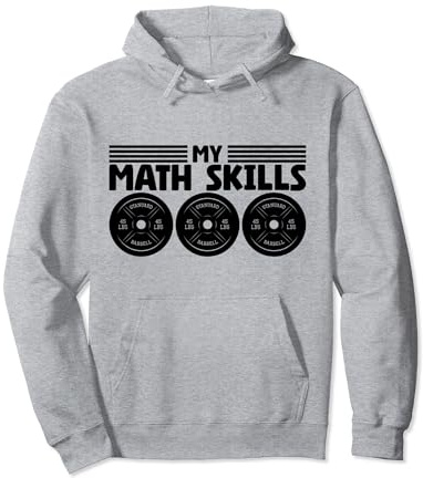 Bodybuilder Weightlifter Gear Weight Plates Math Lover Pullover Hoodie