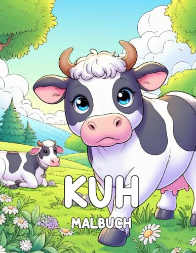 Kuh Malbuch: 30 Wundervolle Kuh Malvorlagen für Kinder von 4-12 Jahren - Mit niedlichen Tieren, Spaß und Entspannung