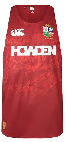 Canterbury herr British and Irish Lions Poly Singlet, röd dahlia, liten