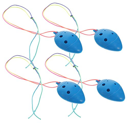 BESTonZON 4stücke Ocarina Für Anfänger Und Junge Mädchen Leichtes Und Tragbares Blasinstrument Für Musikliebhaber Für Und Aufführung Farbenfrohes Design Zufällige Seilfarbe