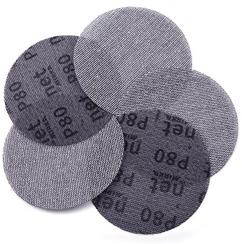 Lot de 5 disques abrasifs ronds en maille de 125 mm, grain 240, crochet et boucle, sans poussière, pour voiture, bois, meubles, sol