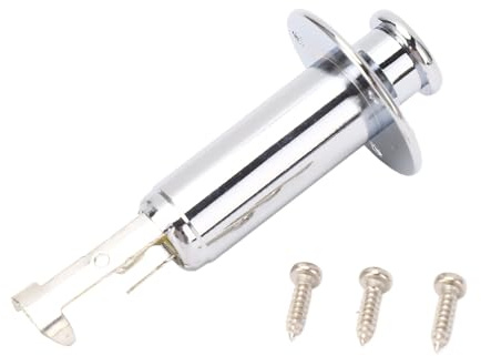 FLEXMAN 6,35 mm Metall Stereo e Gitarre Barrel Endpin Jack, Metall Endpin Ausgangssteckfassung, Gitarrenausgang Klinkenbuchse für die Ausgangsbuchse Eines Akustikgitarren Tonabnehmers Verwendet