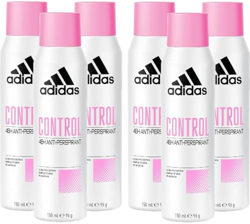 6 er Pack adidas Anti-Transpirant Spray Control Deodorant Deospray 6 x 150 ml