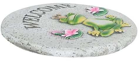 Abaodam Pietra Da Giardino Decorativa Stepping Stone in Cemento Per Patio Esterno E Cortile Con Scritta Benvenuto Per Accoglienza Ospiti