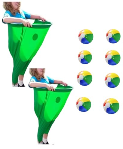 Oma Hosen Gartenspiele Set, Übergroßes Wurfspiel Outdoor Garten Spiel mit 5 Federn, Luftpumpe, Tragetasche für Familie und Feste, Garten Party, Spiele für draußen, Garten Spiele für Erwachsene