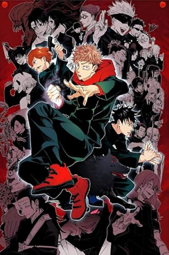 PDSYUCHEN Puzzle 1000 Pezzi - Immagini - Colorato Puzzle - Japanese Animes Jujutsus Poster - Giocattoli Divertenti E Stimolanti Per Tutta La Famiglia - Gioco Di Memoria E Cognizione - Tz528Kj