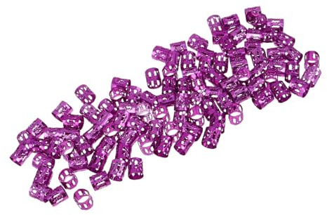 Healvian 100pezzi Fermagli per Dreadlock in Alluminio Cerchietti Decorativi per Trecce Accessori per Dreadlock da Donna Polsini per Trecce in Filigrana Fermagli per Capelli Cavi