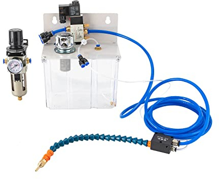 Coolant Spray Pump 24.1 * 19.5 * 12.5cm Precision Cooling Sprayer Mist Coolant Spray System with 3L Tank & IP65 Waterproof Rating Self-Priming System, Fully Sealed Machine for Machining Lubrication