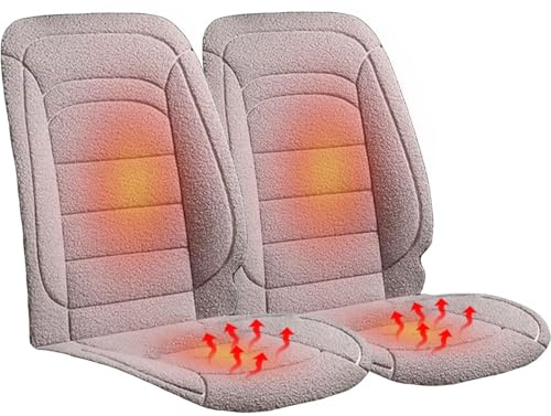 Möge Autositz Sitzkissen Warm Bequem Weich Plüsch Winter 𝐒𝐢𝐭𝒛𝒉𝐞𝐢𝒛𝐮𝒏𝒈 𝐀𝐮𝐭𝐨 Mit Voller Rückenlehne Auto Sitzkissen Geschenk,Meine Herren(Gray,2)